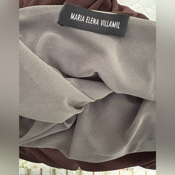 Maria Elena Villamil Maxi Skirt Size 8. Dark Brown color, ankle length - Picture 6 of 6